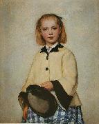 Albert Anker Huftbild eines Madchens France oil painting artist